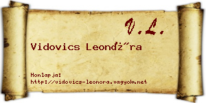 Vidovics Leonóra névjegykártya